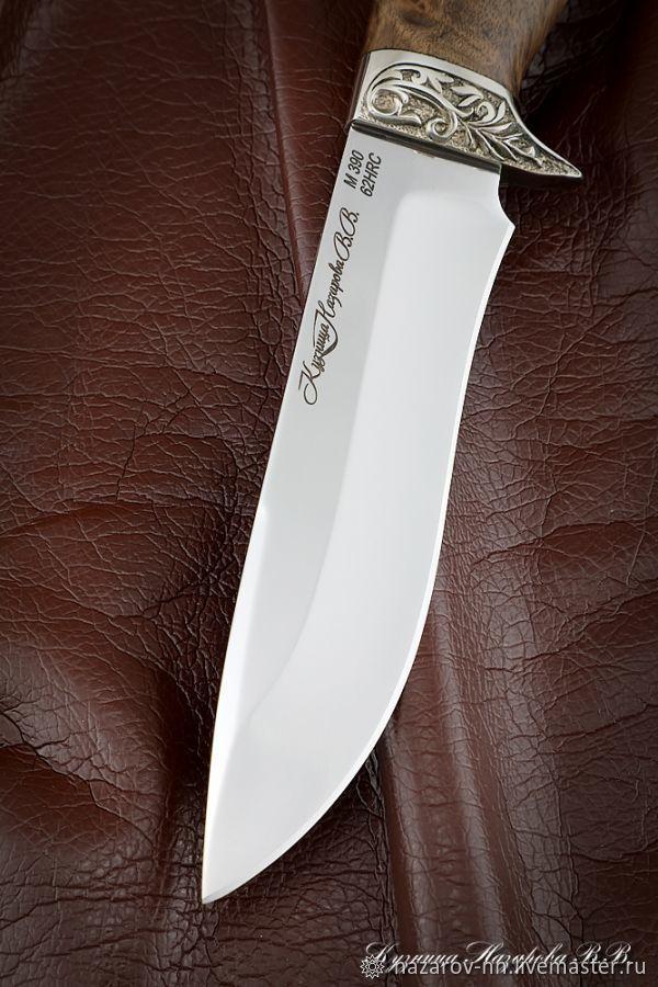 Knife Varan M390 Karelian birch brown cupronickel