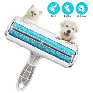 Double Sided Brush with Self Clean Updated Pet Hair Remover Brush Dog & Cat Hair Remover