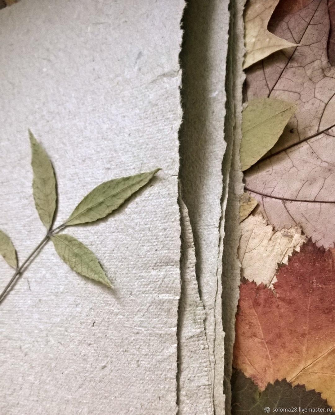 Hand-molded paper "Fallen leaves"