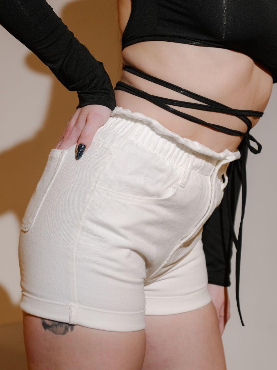 moon luxury Women's denim shorts with elastic