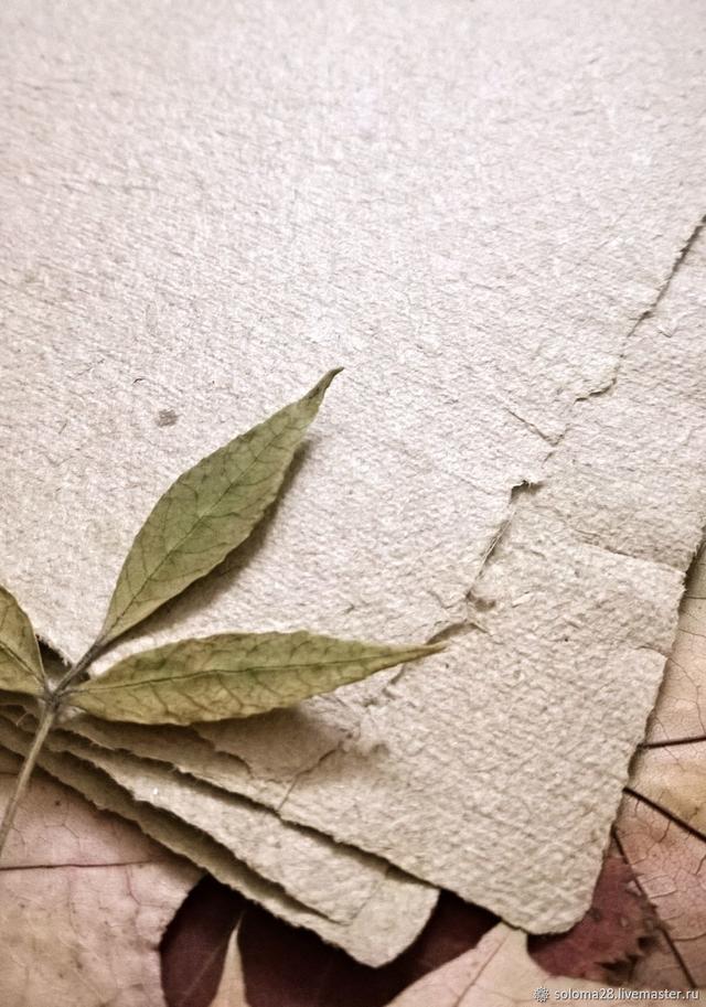 Hand-molded paper "Fallen leaves"