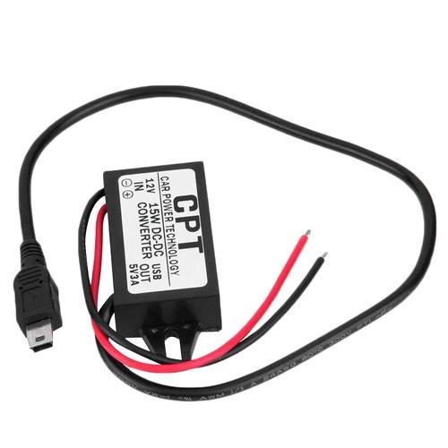 Voltage converter gapotgroup 12v-5v 3a miniusb, concealed car wiring