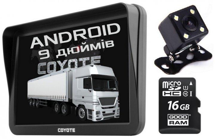 Gps navigator 9 inch coyote 1050 master pro 1gb 16gb for android with wifi for trucks and big cars rear view camera and memory card 16gb