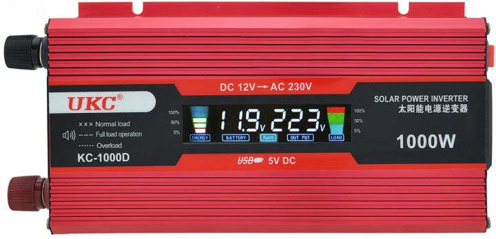 Ac/dc converter kc-1000d ukc 1000w 12v lcd red